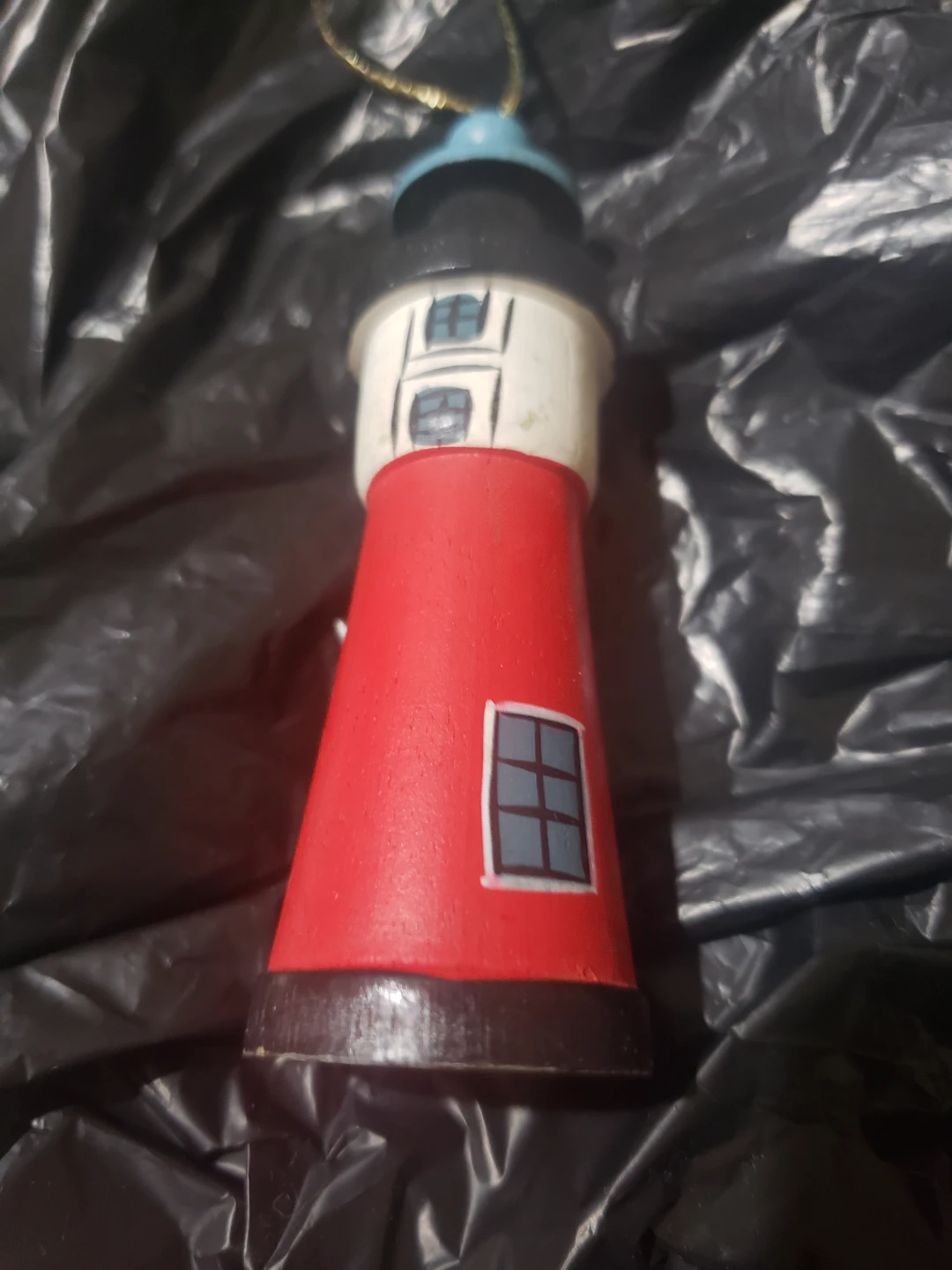 Wooden Lighthouse Hanging Ornament