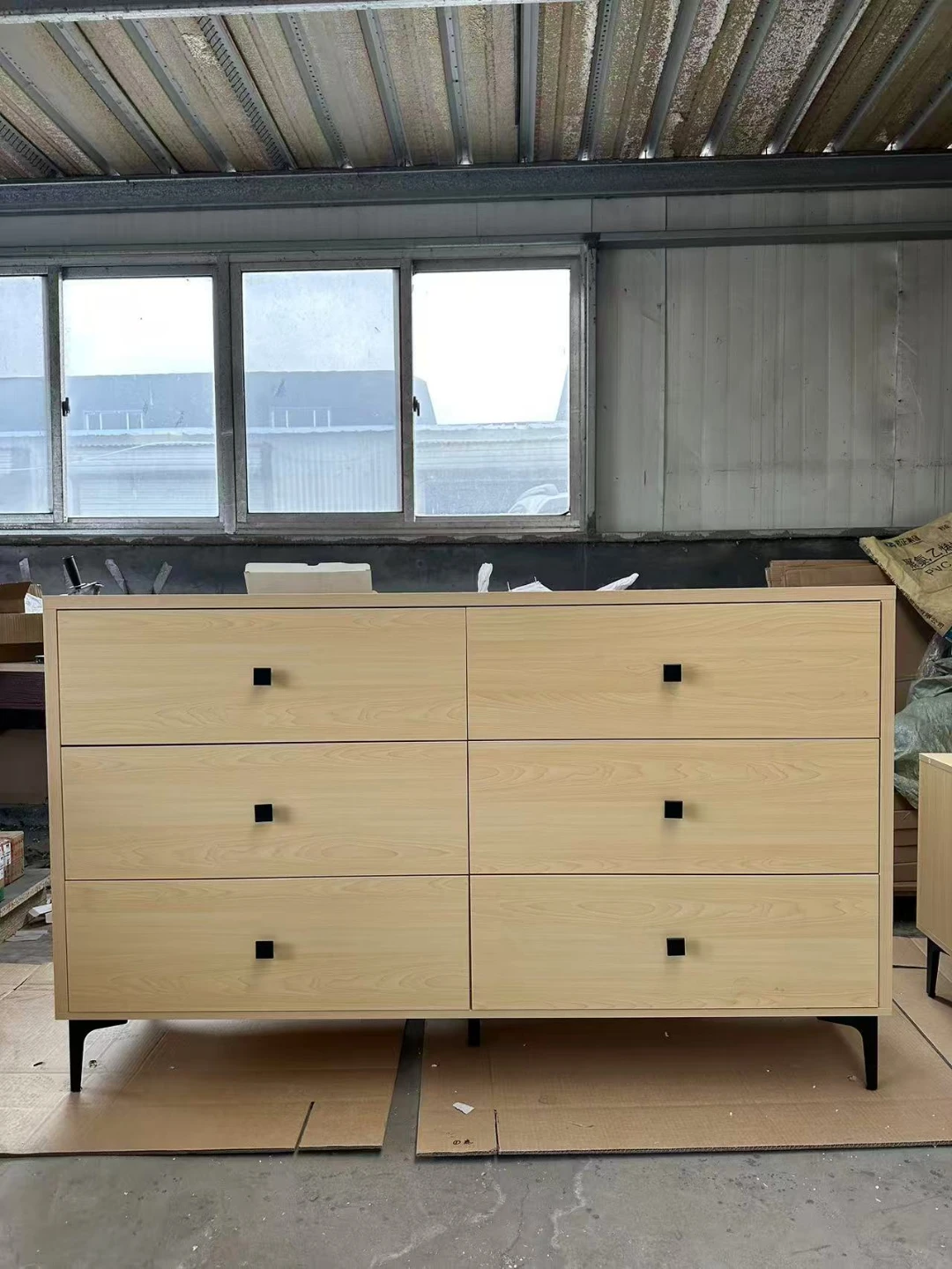 6-Drawer Dresser in Light Wood Finish