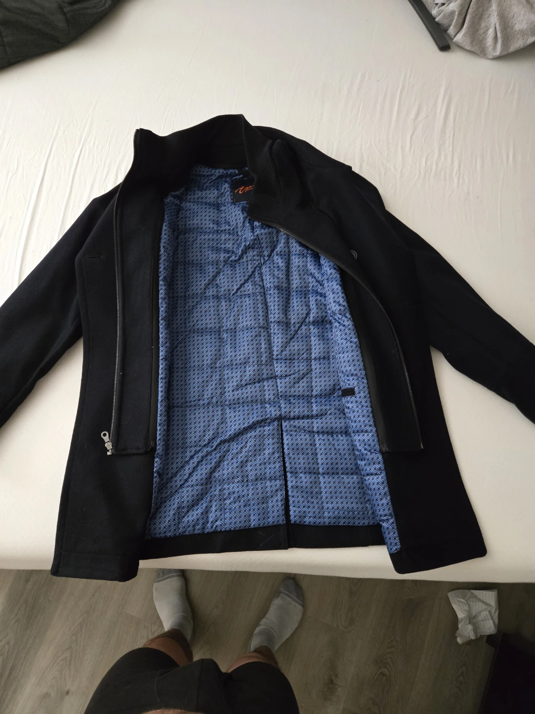 Black Double-Breasted Pea Coat