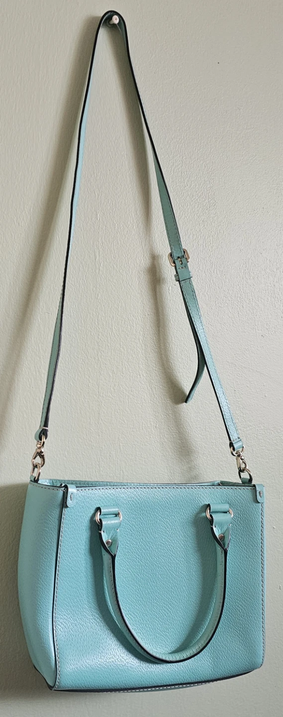 Kate Spade Mint Blue Leather Purse / Crossbody Bag with Dust Bag - photo 2