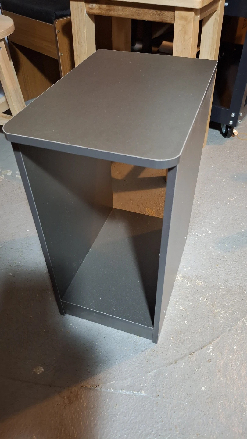 Small dark grey side table 28x20x40cm mini nightstand