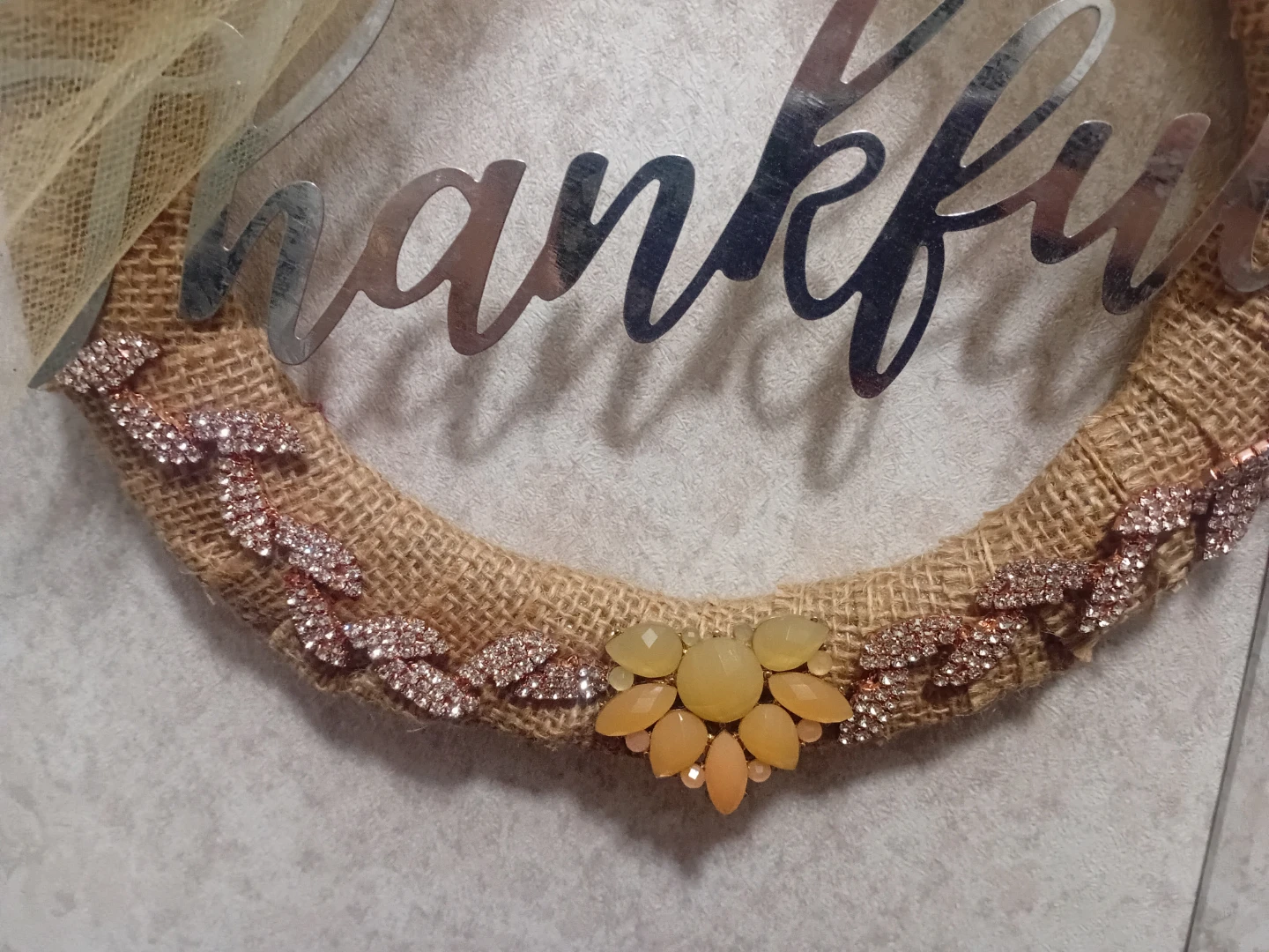 Decorative "Thankful" Wreath - photo 2