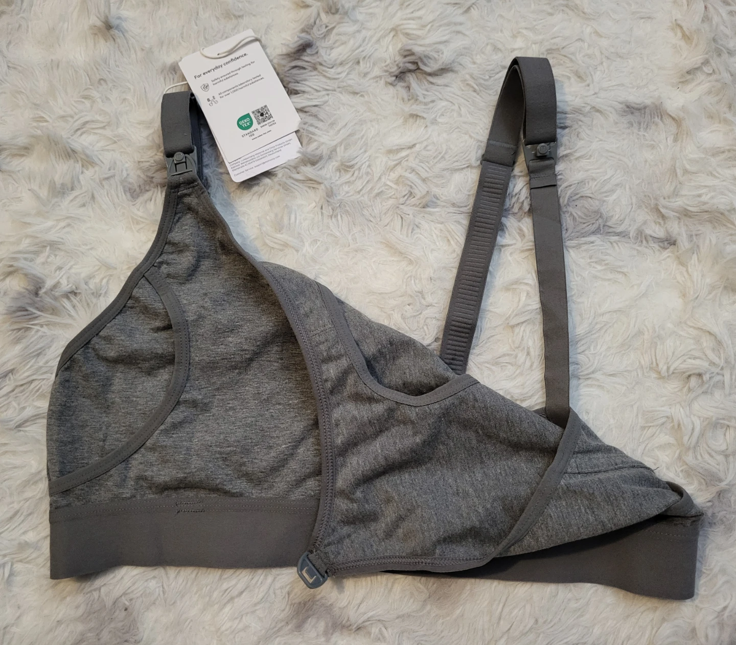 New Momcozy Nursing Bra - Grey - Medium - photo 2