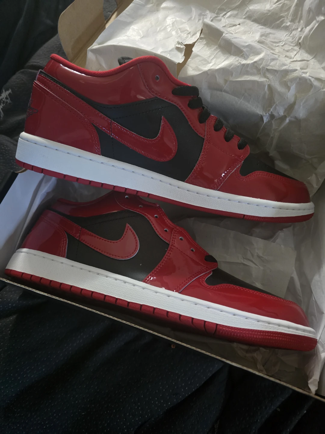 Air Jordan 1 Low Black Gym Red - photo 2