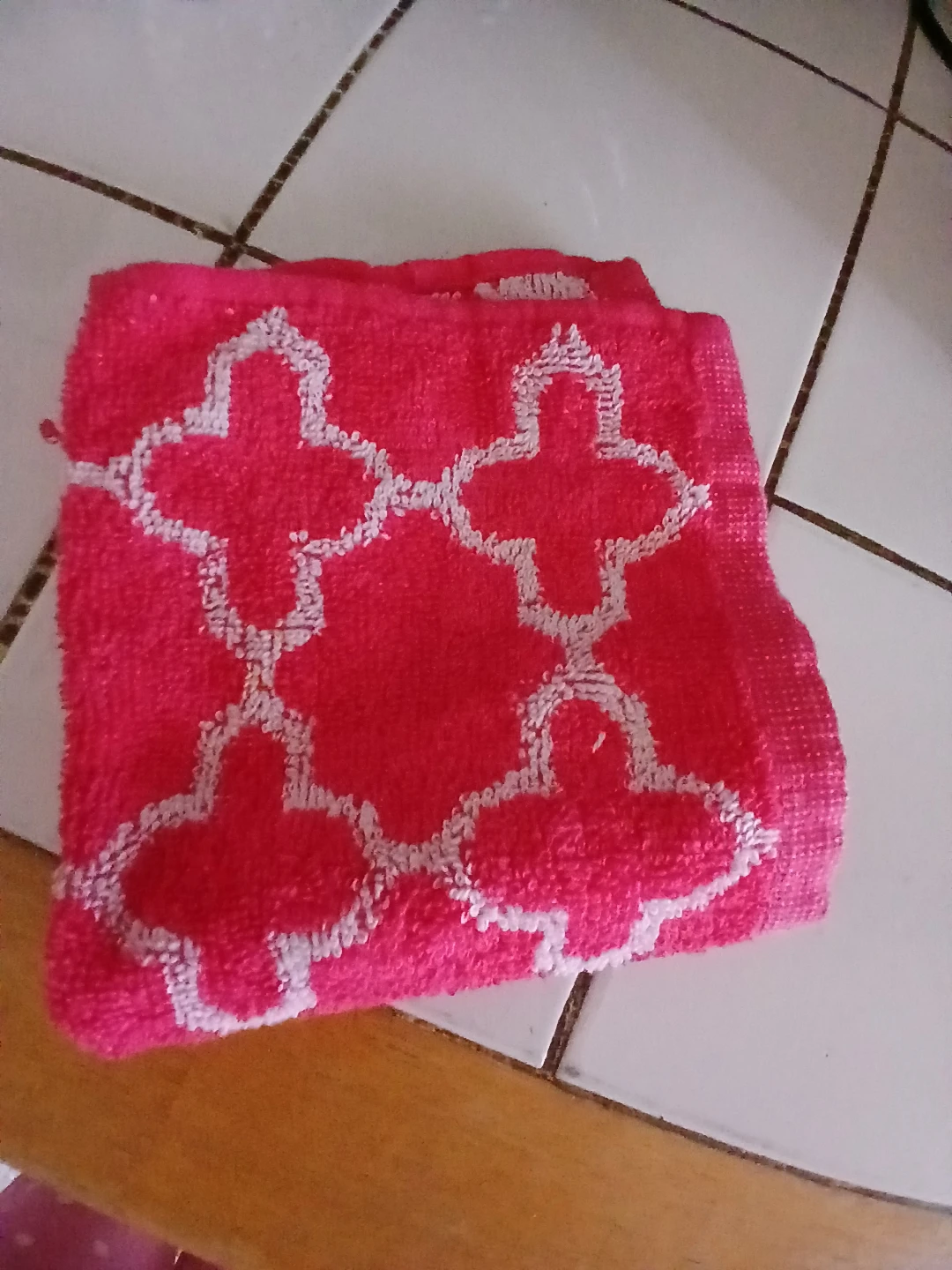 Pink Patterned Washcloth🏈