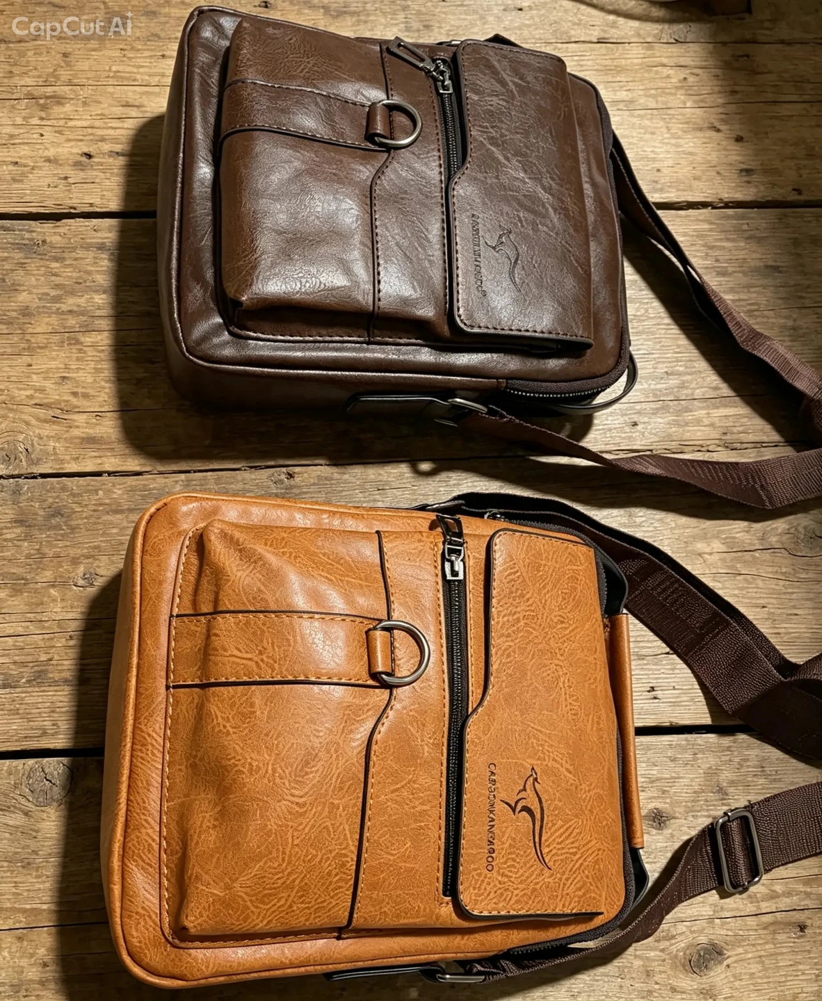 Men's Faux Leather Crossbody Bag, Casual Style