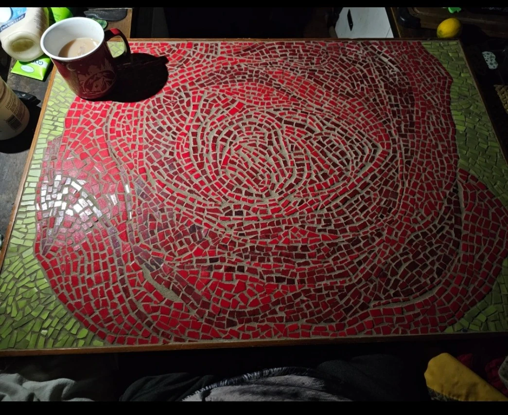 Mosaic Rose Wall Art