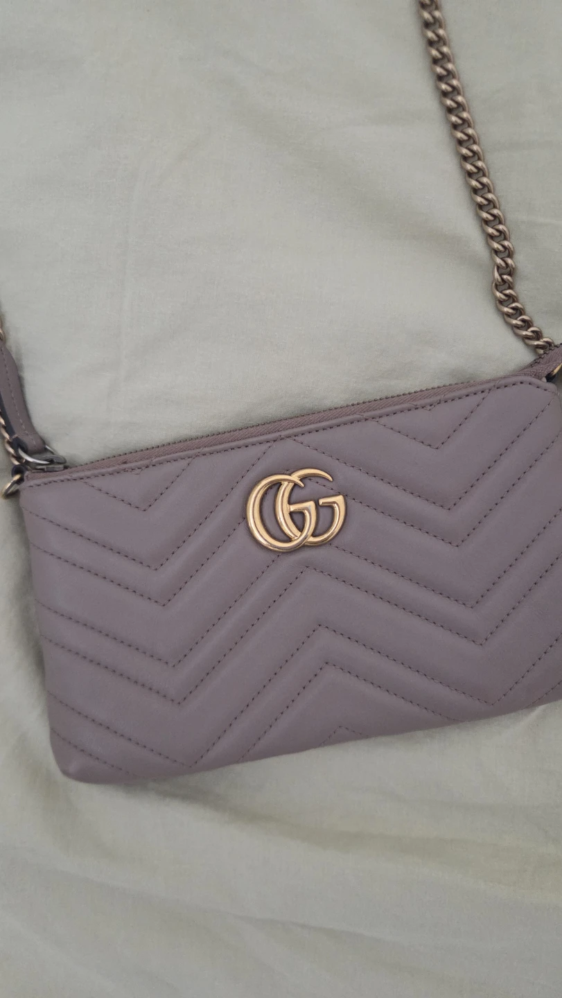GG Marmont Leather Pouch with Chain - photo 2