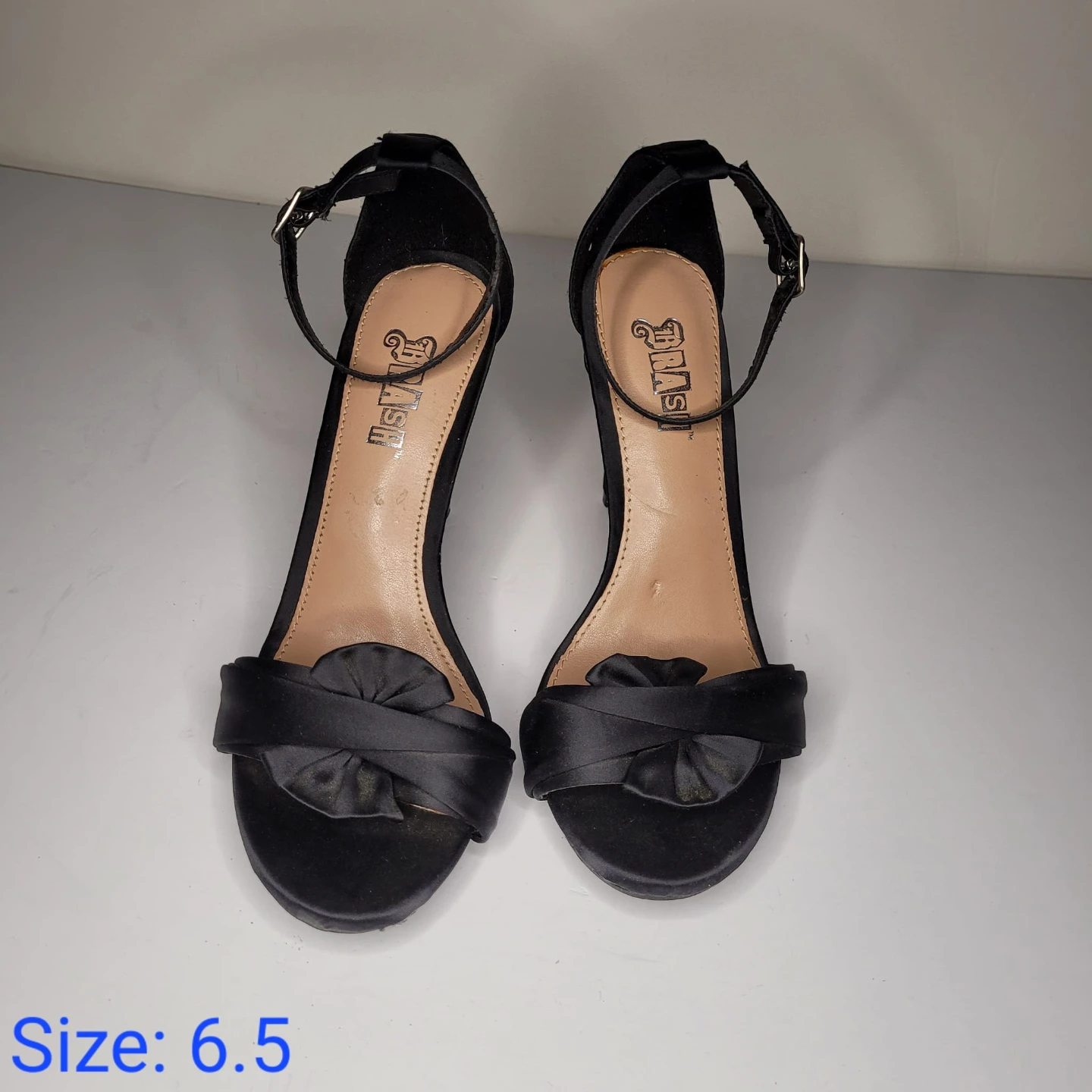 Brash Black Stiletto Heels Size 6.5