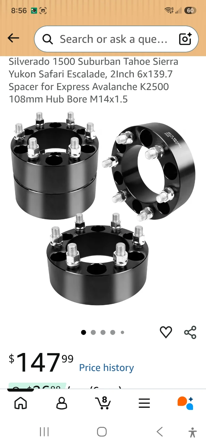 EOTH 2-inch Wheel Spacers 6x5.5