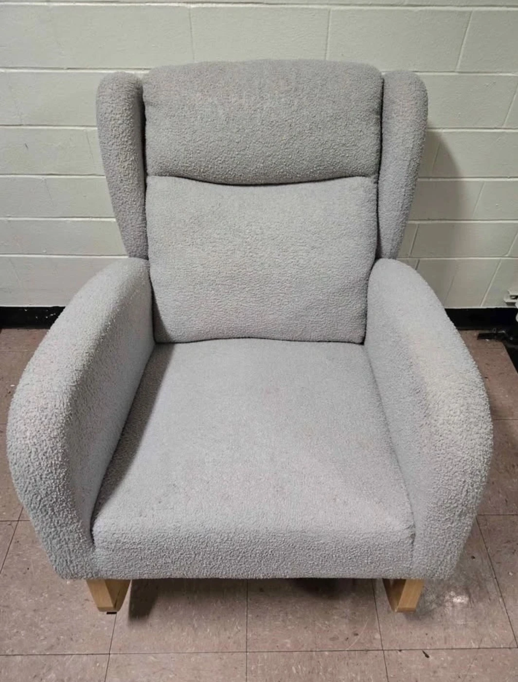 Boucle Wingback Rocking Chair