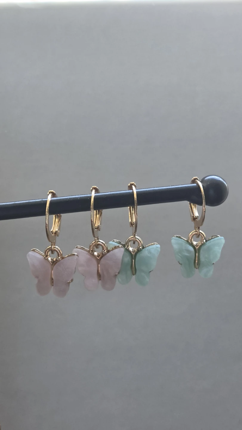 Two Pairs of Butterfly Earrings - photo 2