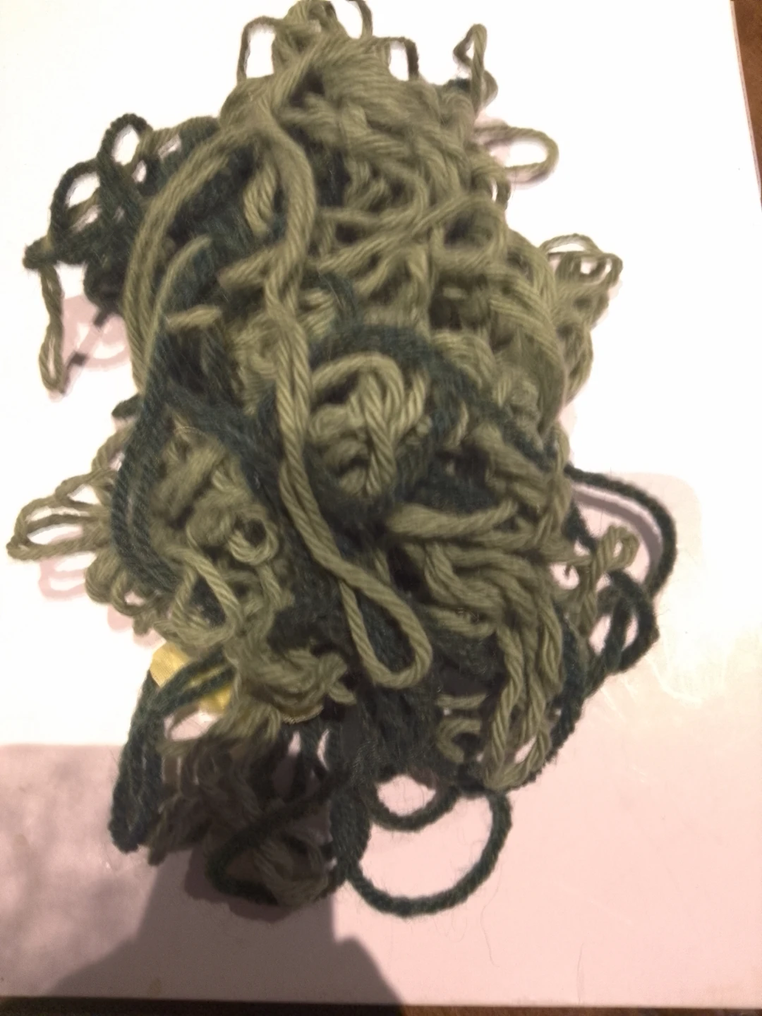 Olive green yarn bundle 🏈