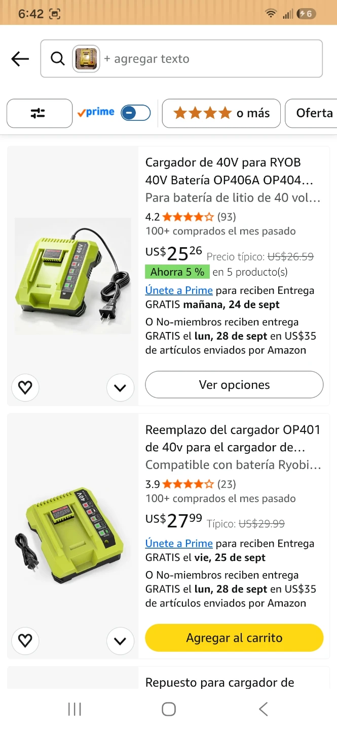 Ryobi 40V Lithium Battery Charger OP401