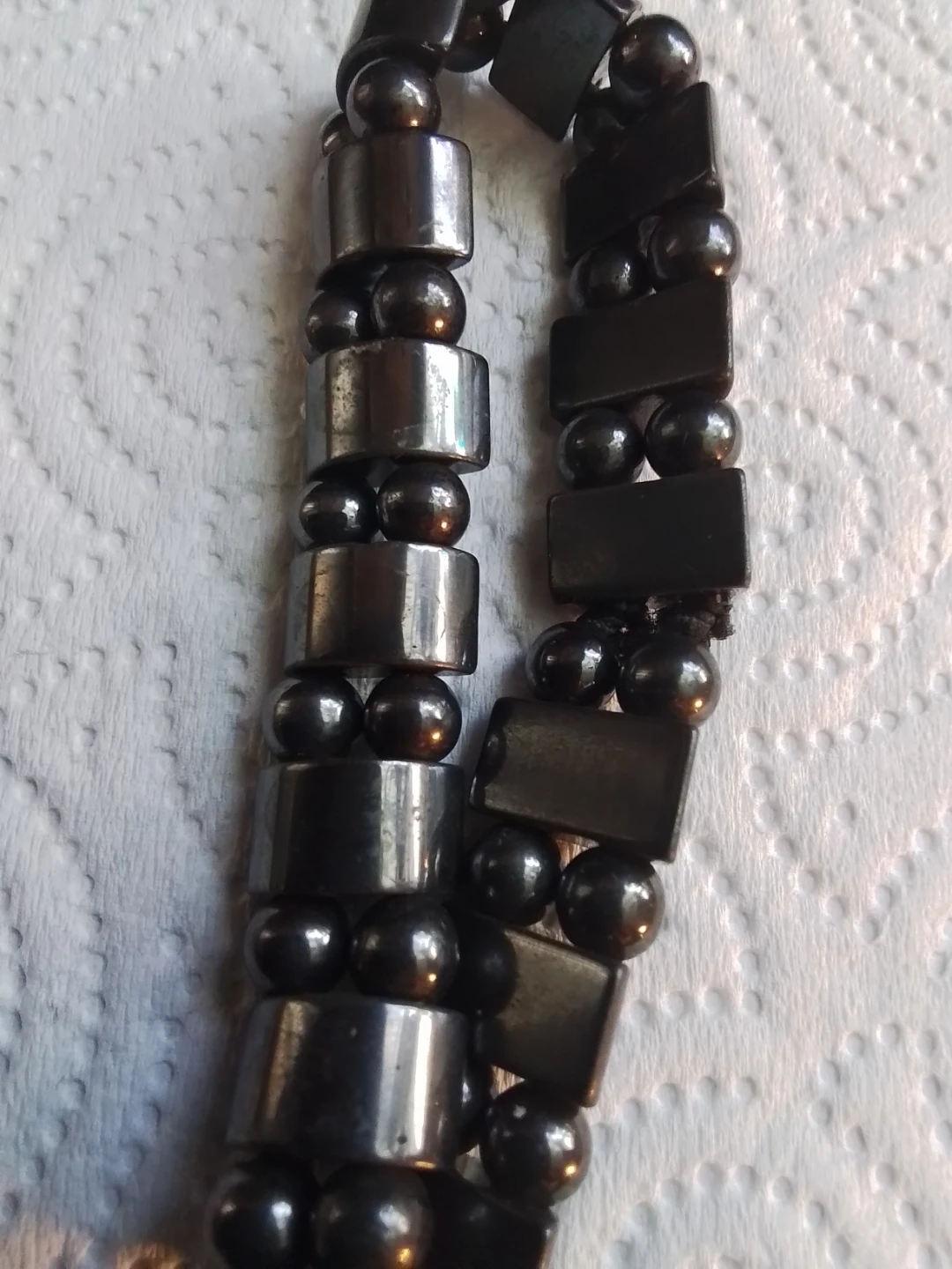 Magnetic hematite beaded bracelet - photo 4