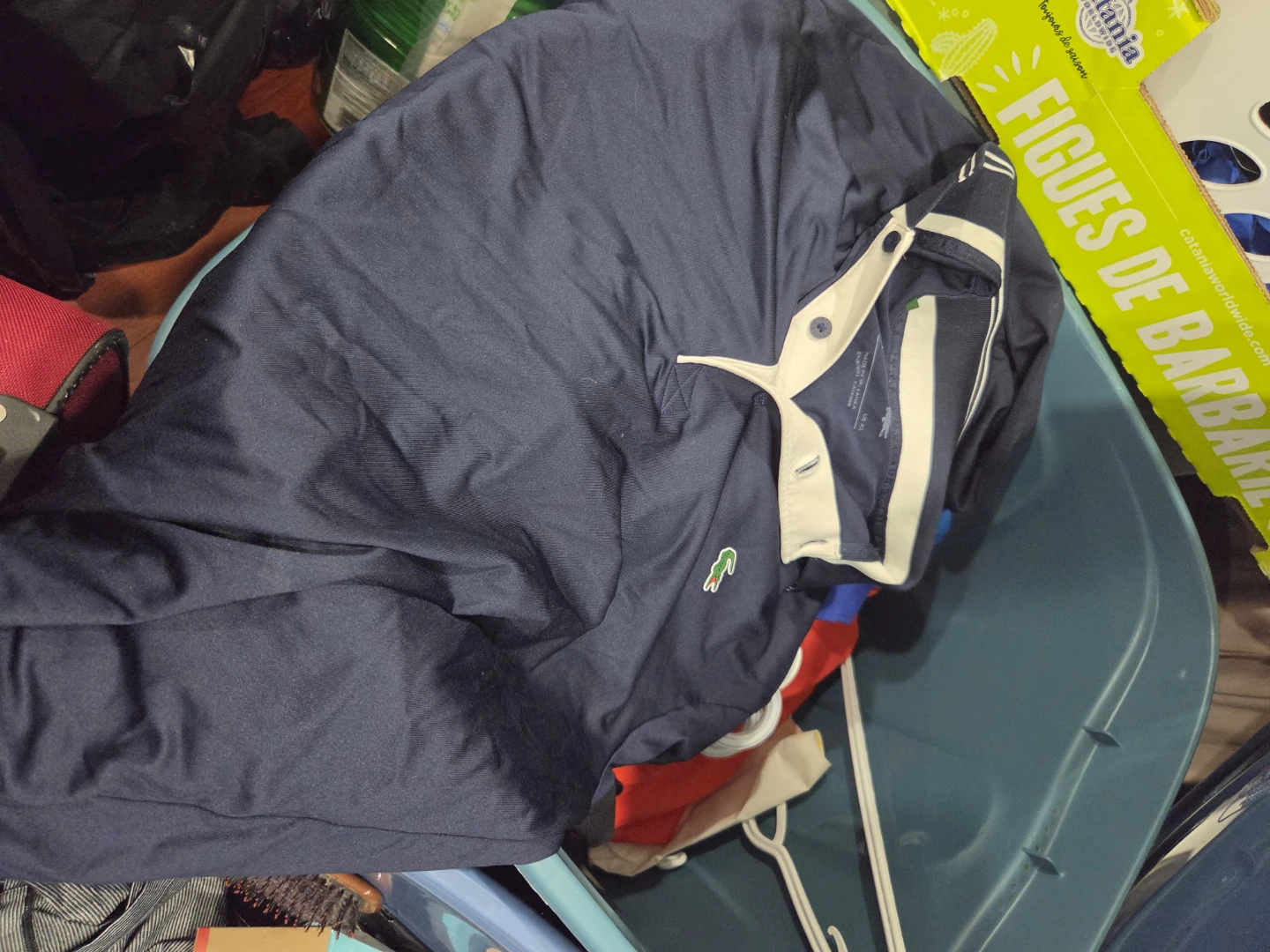 Two bins of brand name mens tops - photo 2
