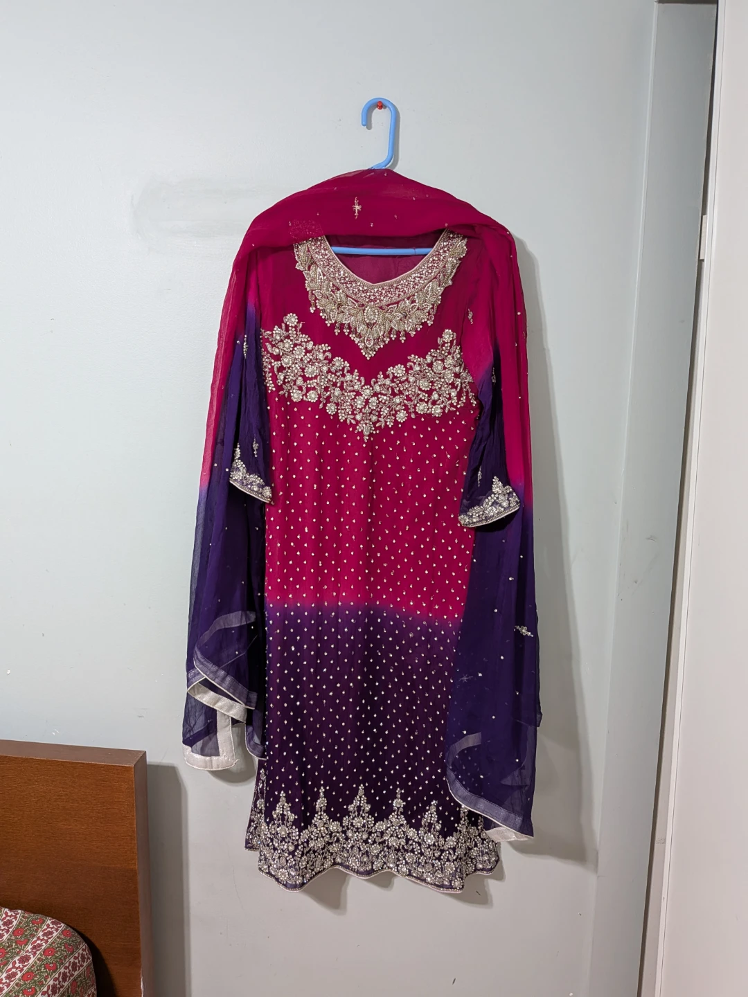 wedding wear 3 pc  chest 20 with chooridar pajama just $50 - photo 5