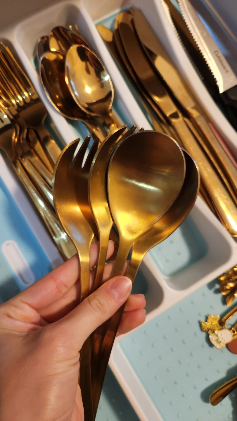 Knife Set and Gold-Tone Cutlery Collection - photo 2
