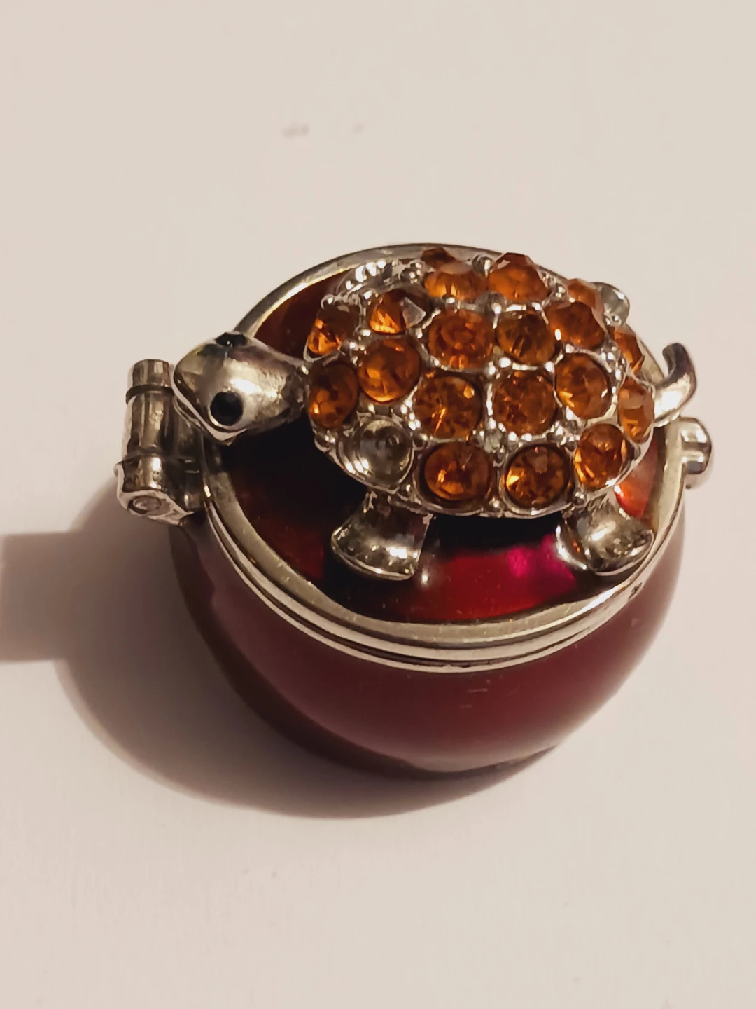 Cute Enamel 🐢 Turtle Trinket Box Papyrus