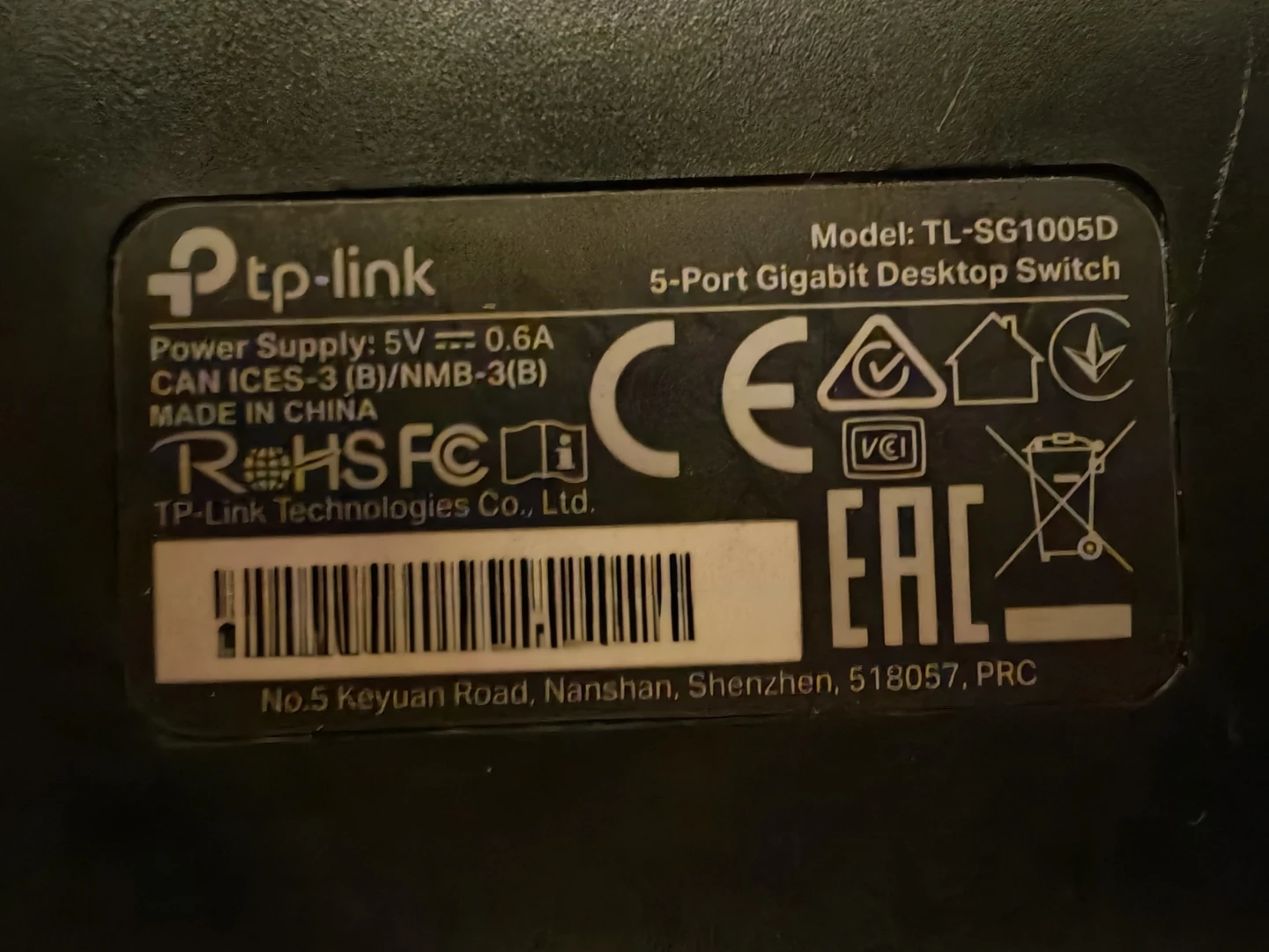 TP‑Link TL‑SG1005D – 5‑Port Gigabit Desktop Switch - photo 3