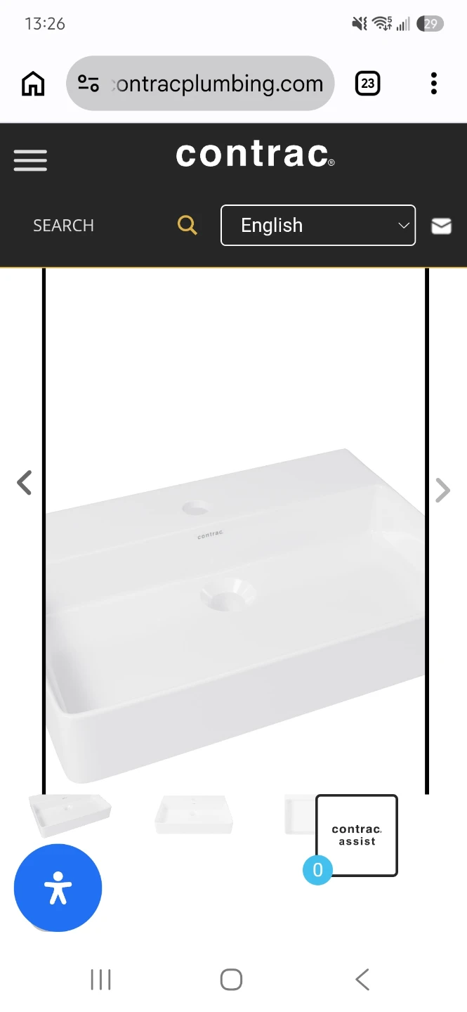 Contrac Roselawn Rectangular Vessel Sink