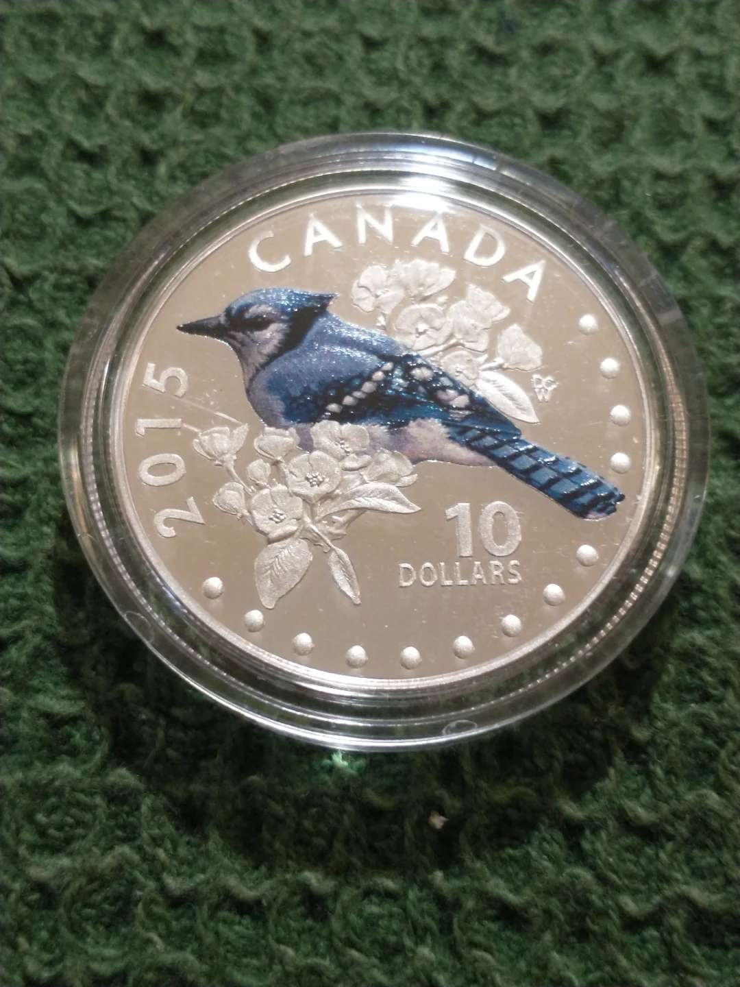 2015 Canadian Blue Jay 10 Dollar Silver Coin