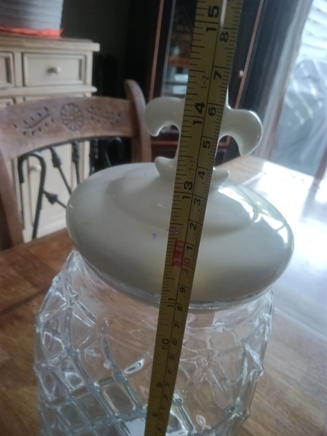 Bowring Fleur de Lis Glass Storage Jar 🏈 - photo 3