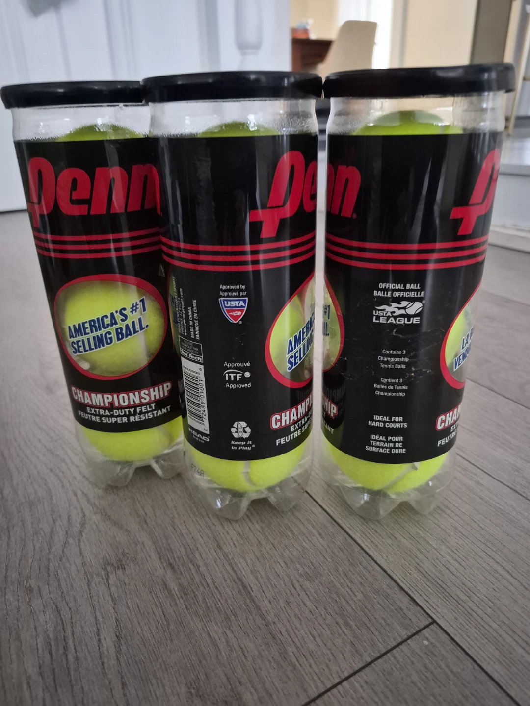 🏈🏉🏈3 Cans of Penn Championship Tennis Balls - photo 3