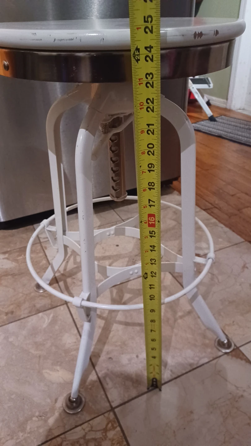 Counter Barstool Rotary  - White - photo 4