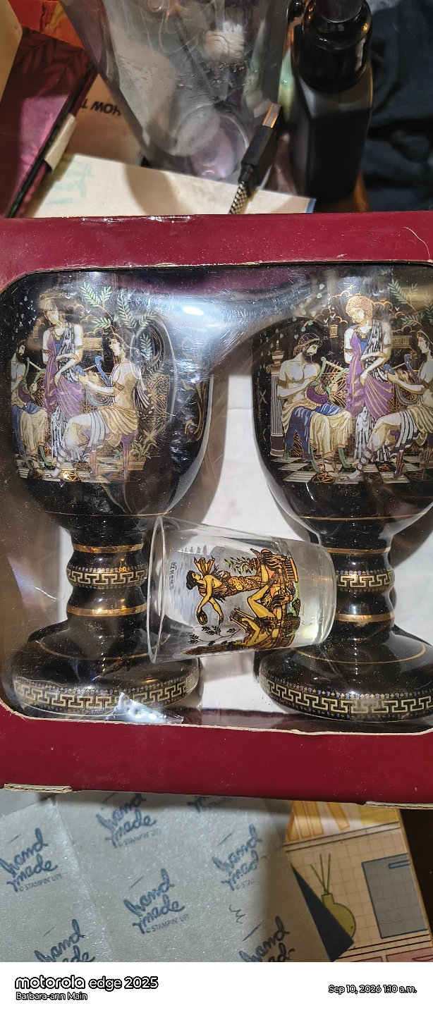 Greek Style Goblets and Shot Glass Set - photo 3