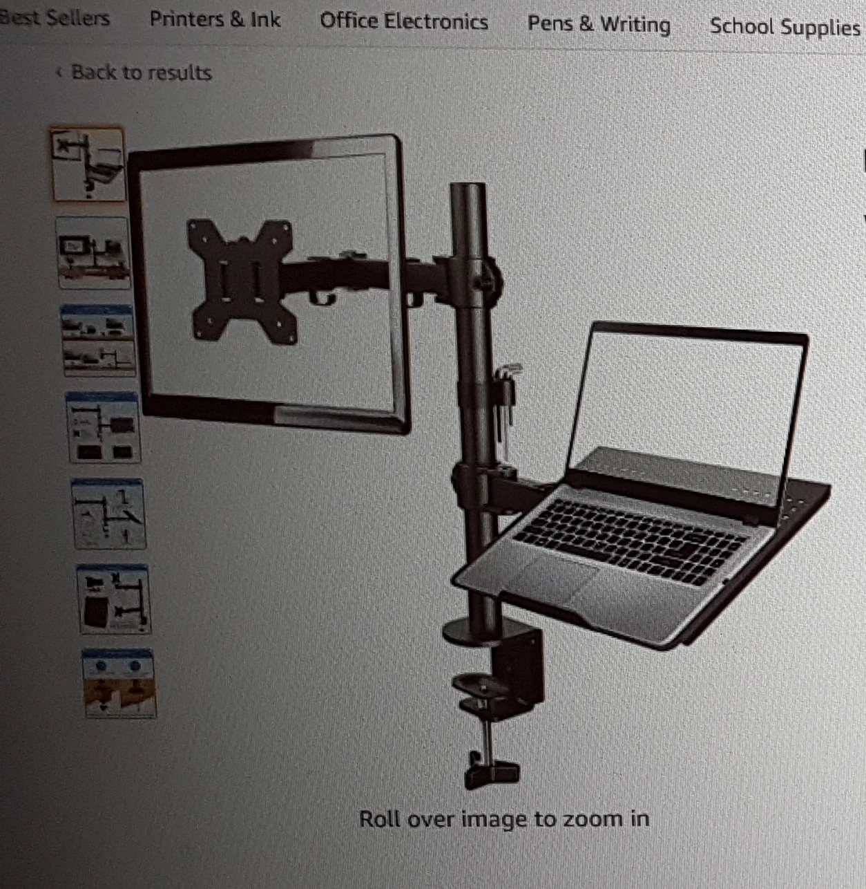 Adjustable Monitor and Laptop Desk Mount