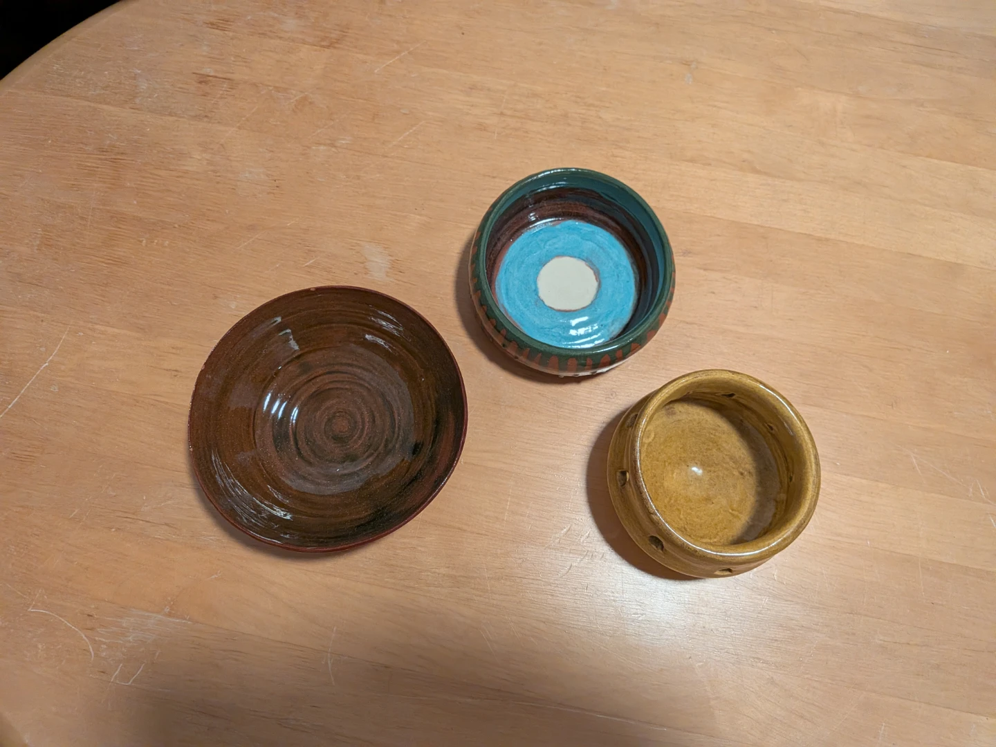Set of Three Handcrafted Pottery Bowls - photo 2
