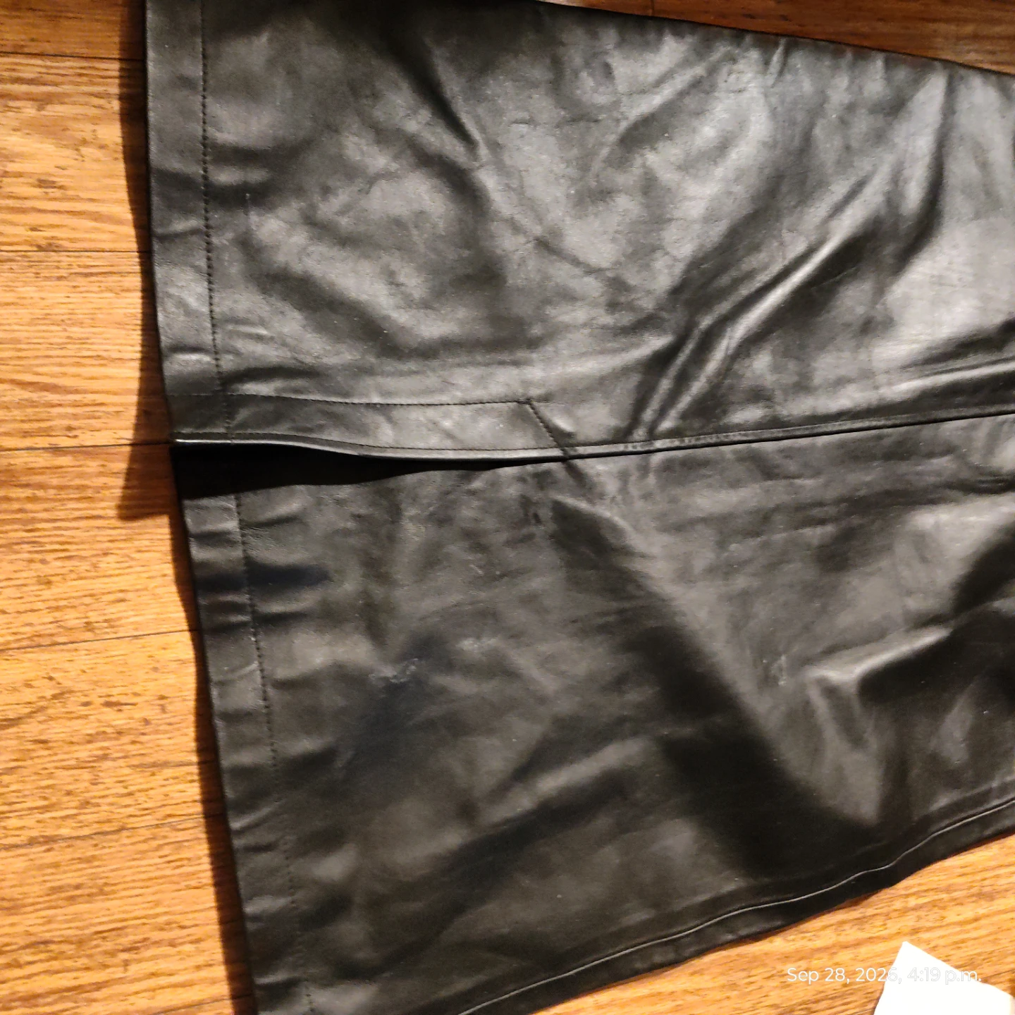 Stussy Black Leather Skirt Size 5 - photo 3