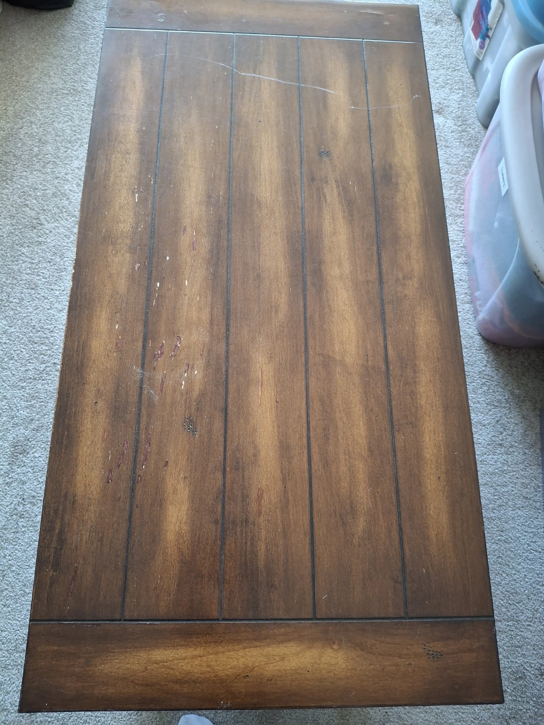 Wooden coffee table with lower shelf - photo 4