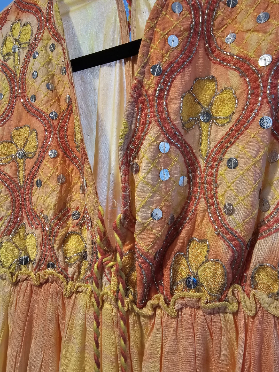 Moon River Orange Tie-Dye Dress Size Small - photo 3