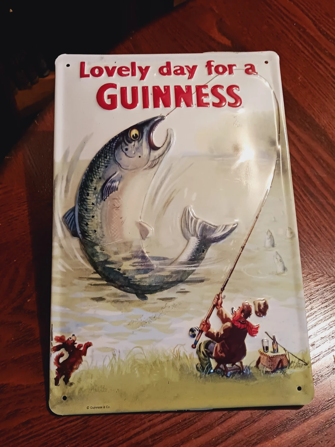 Guinness Tin Metal Sign Wall Decor  for Fisherman Enthusiasts - photo 3