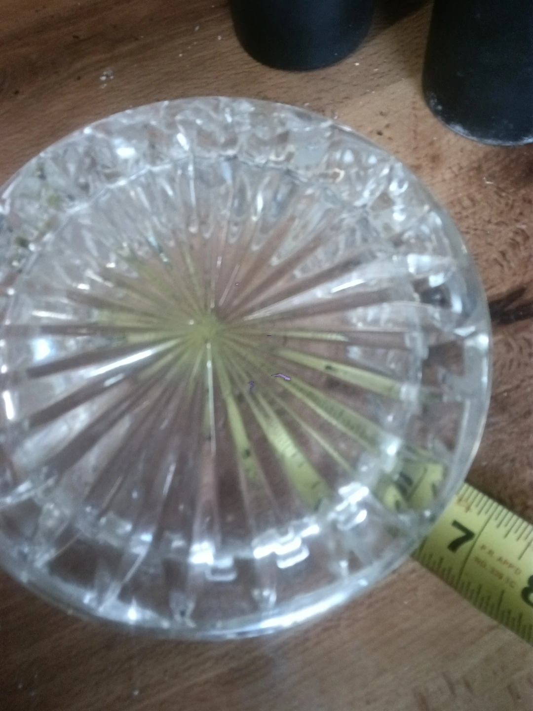 🏈Vintage Crystal Glass Ashtray - photo 2