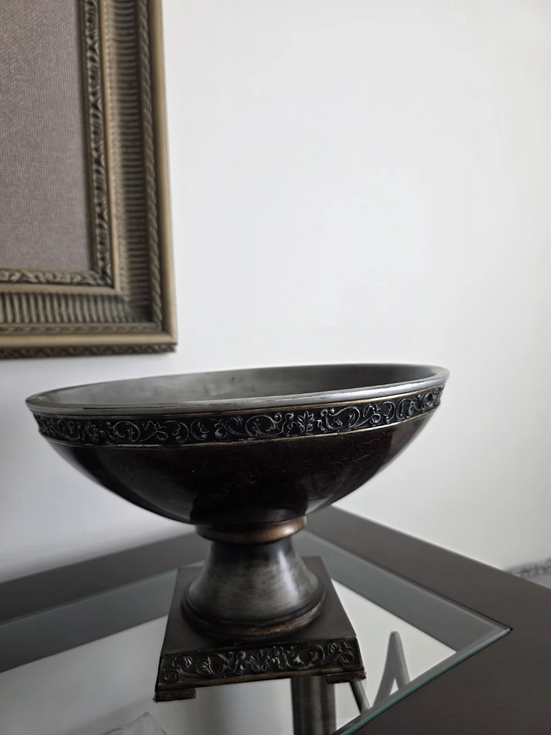 Decorative Metal Pedestal Bowl - photo 2