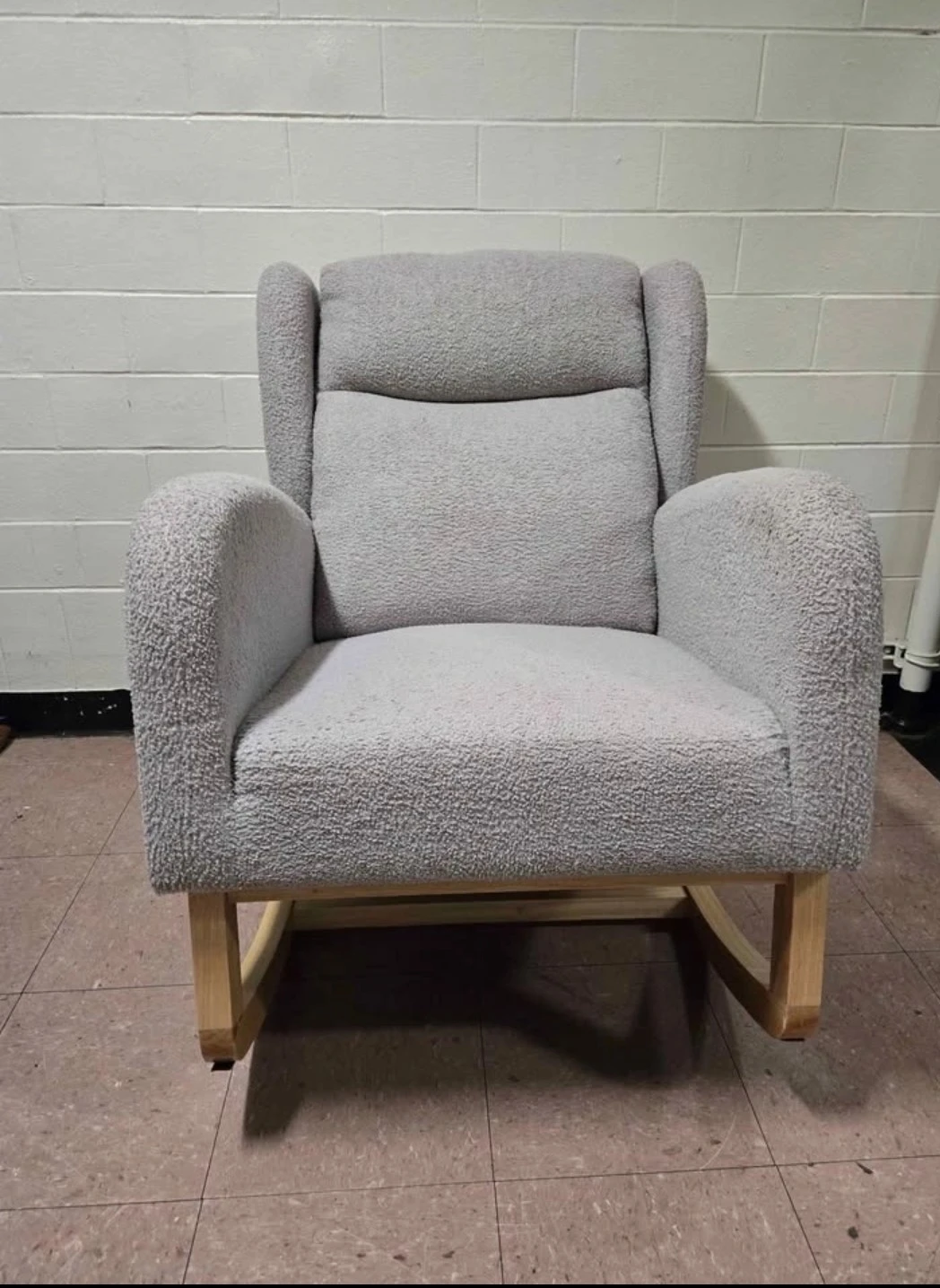 Boucle Wingback Rocking Chair - photo 4
