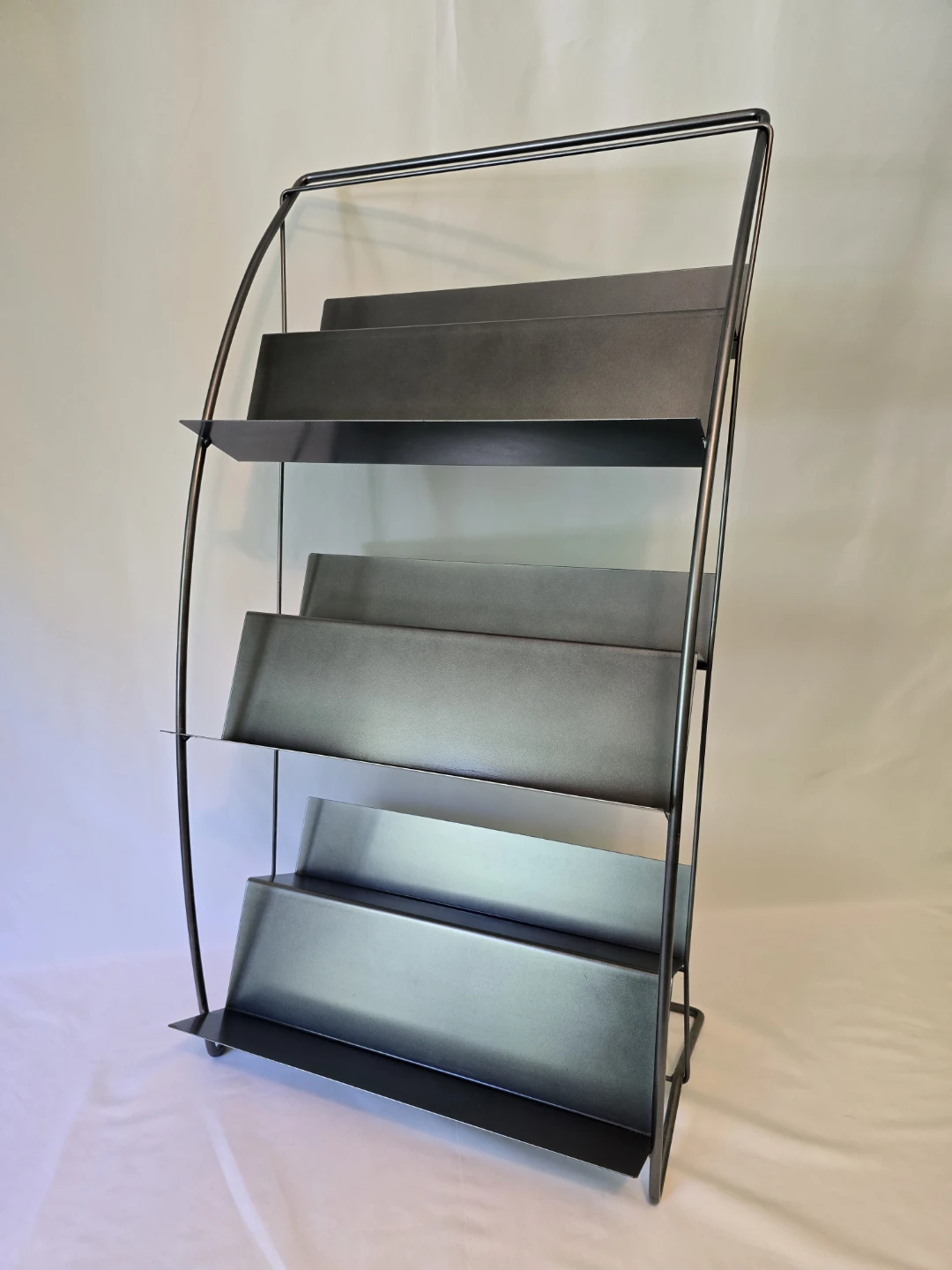 Modern Metal Magazine Display Rack