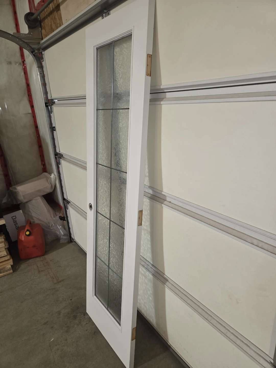 White Interior Glass Panel Pantry Door - photo 2