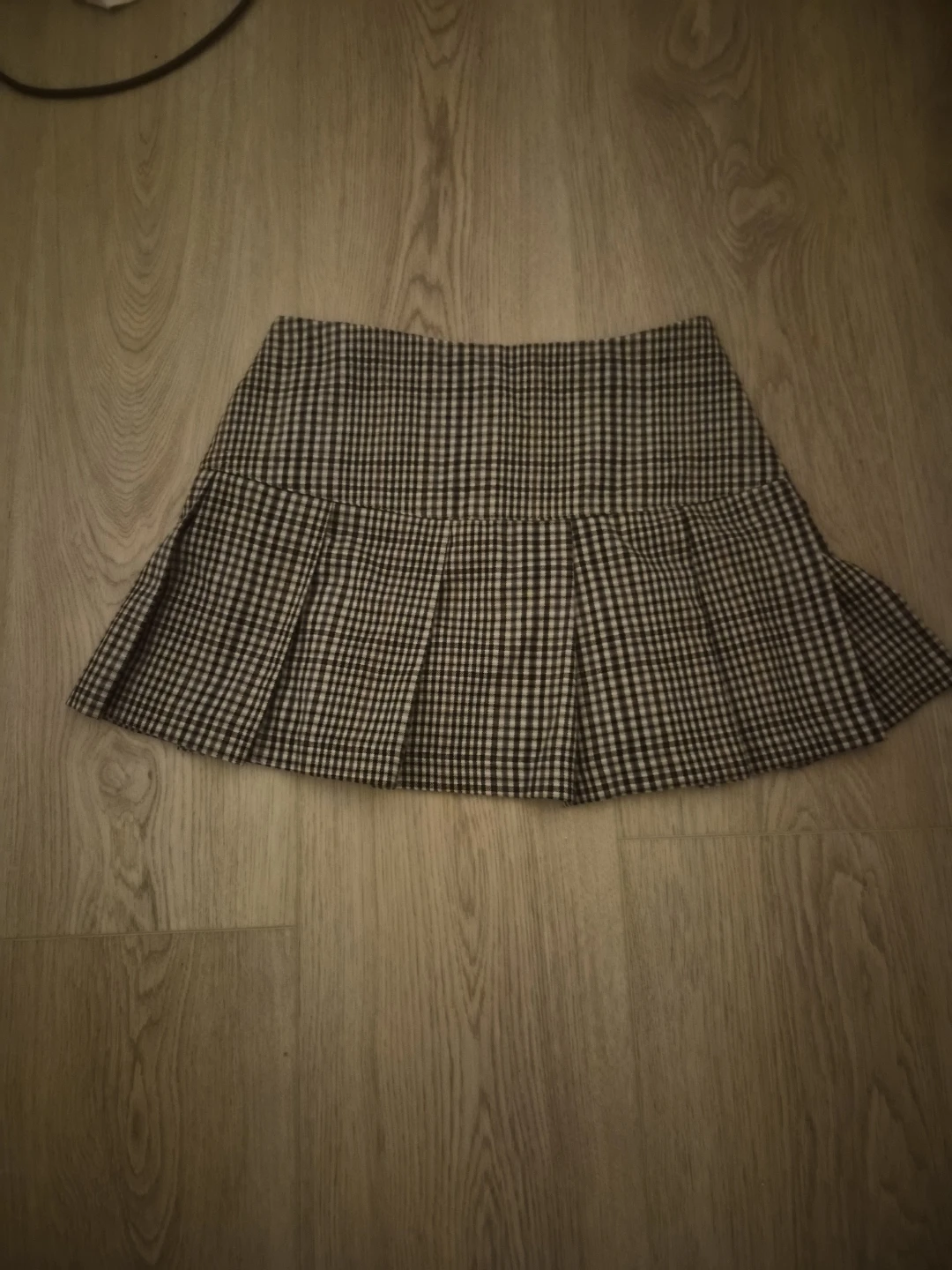 Brown gingham midlength skirt - photo 2
