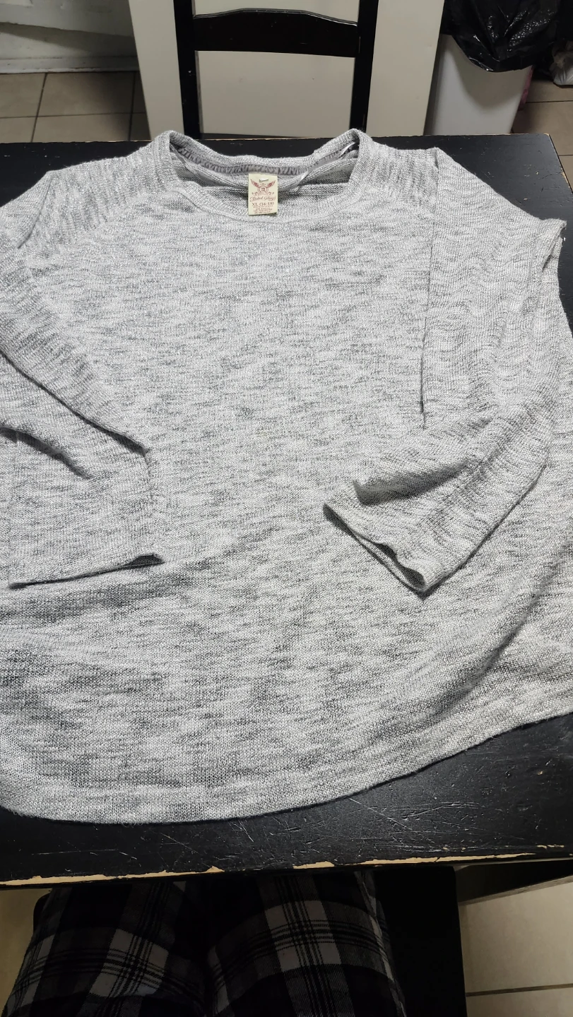 Faded Glory Gray Knit Sweater XL (16-18)