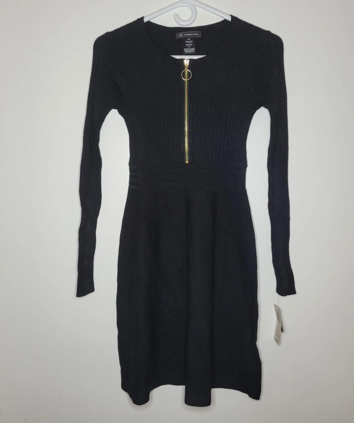 INC  Black Ribbed Dress - photo 4