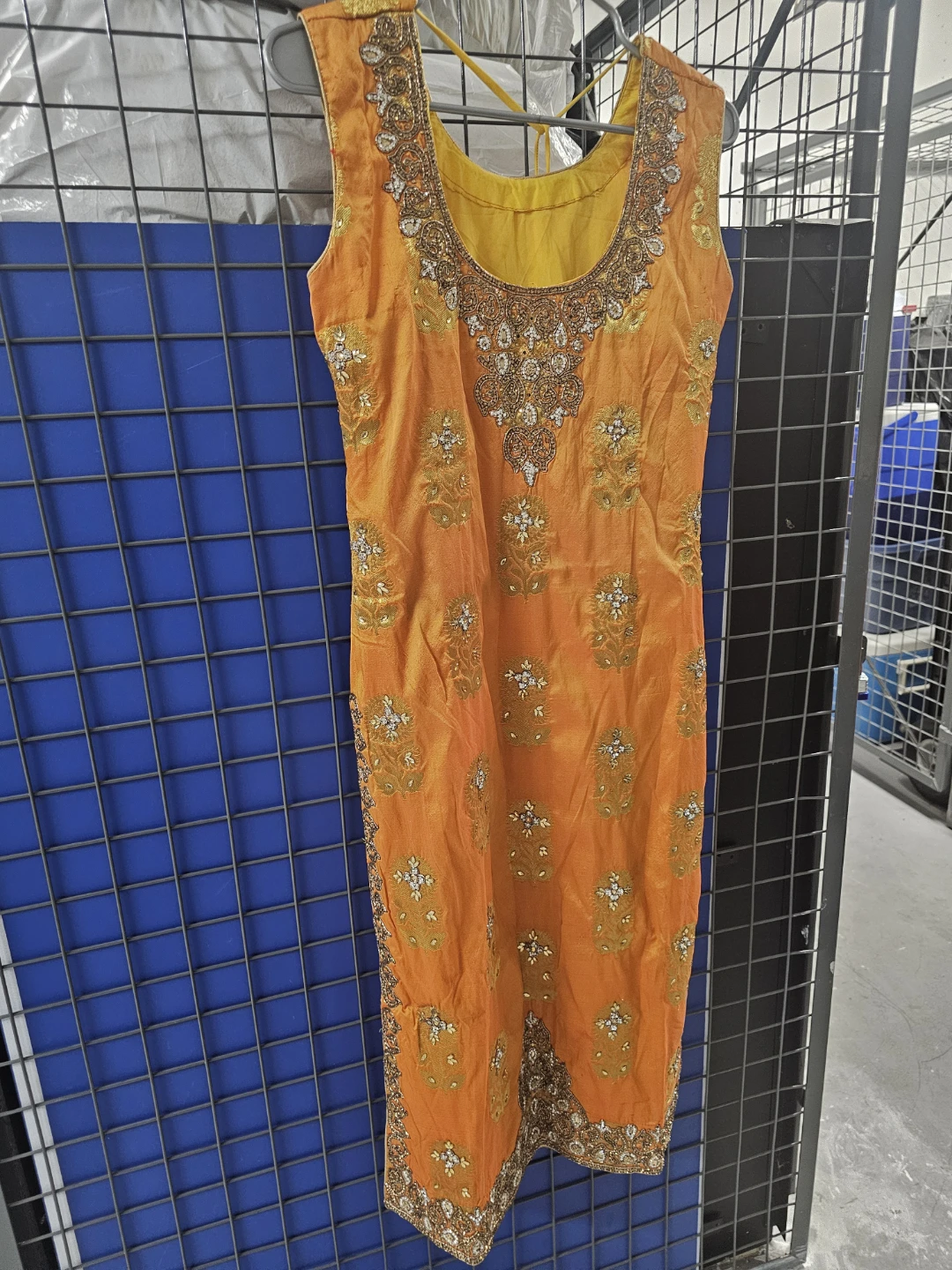 Orange and Gold Traditional Indian Ensemble - photo 2