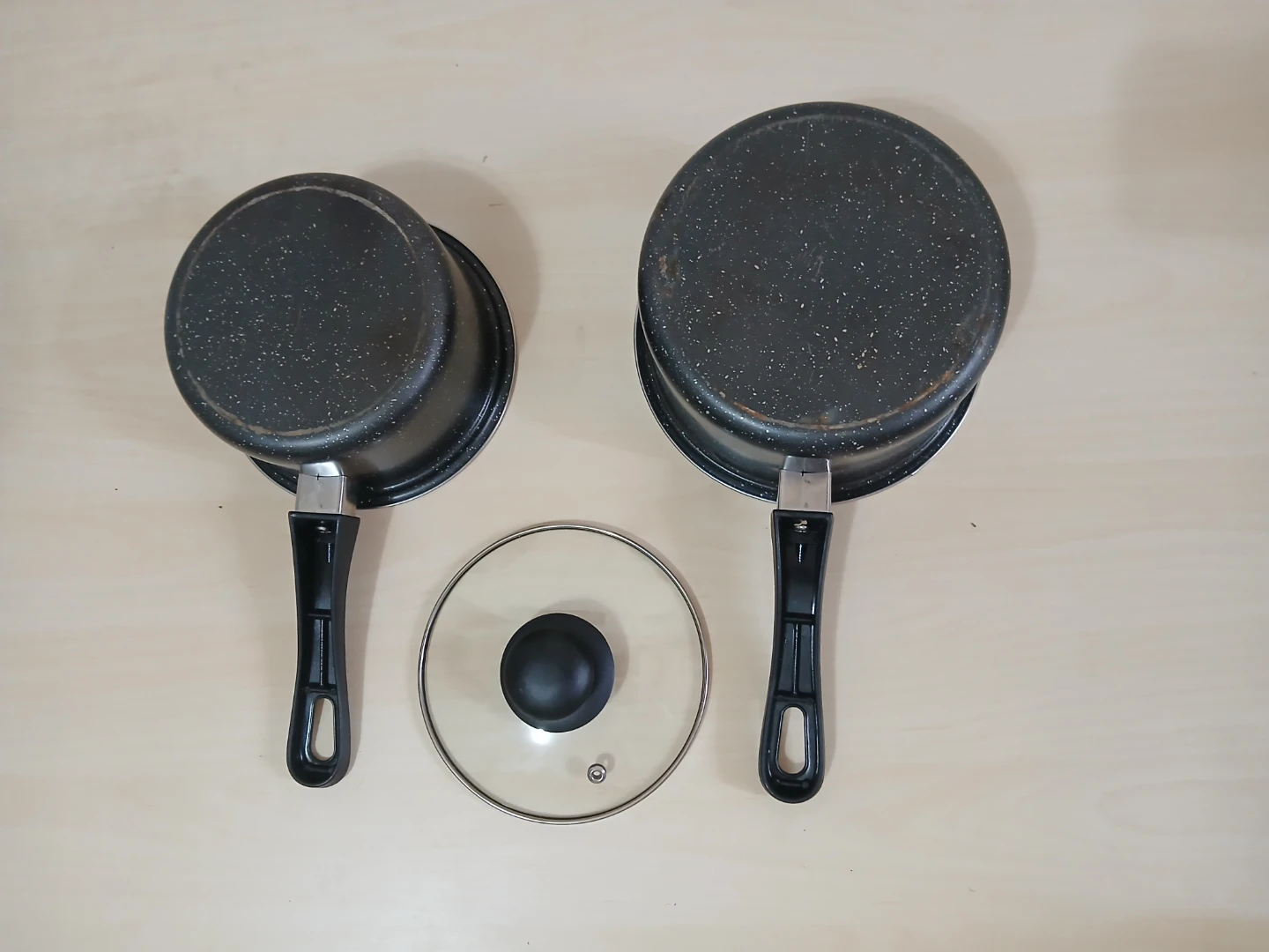 Two Non-Stick Saucepan Set with Glass Lid - photo 2