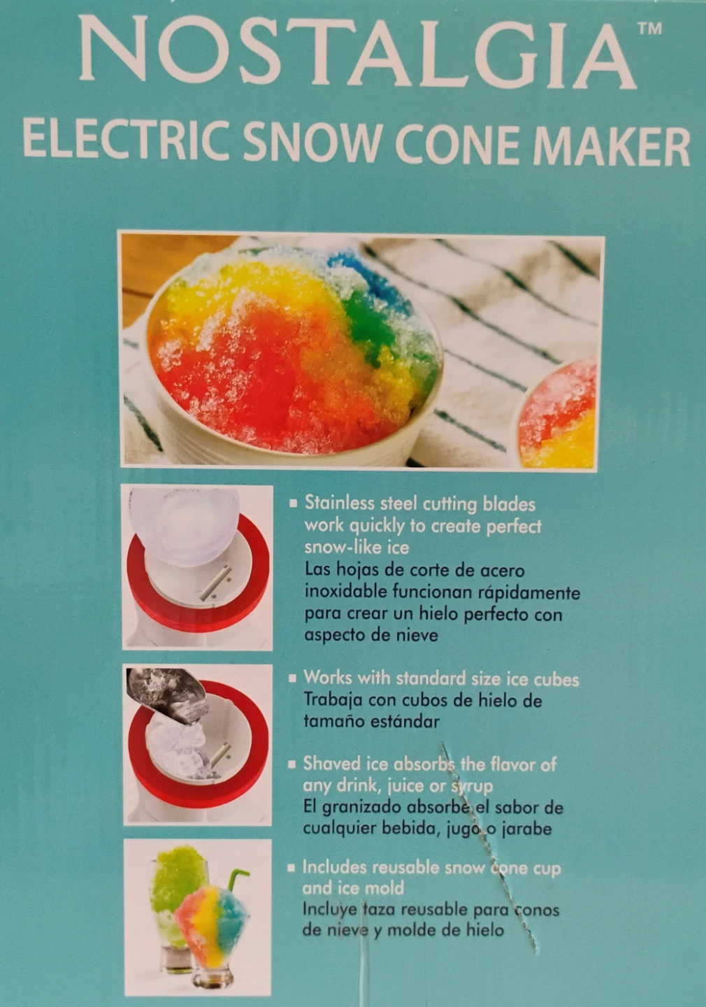 NOSTALGIA SNOW CONE MAKER / SHAVED ICE MACHINE - photo 4