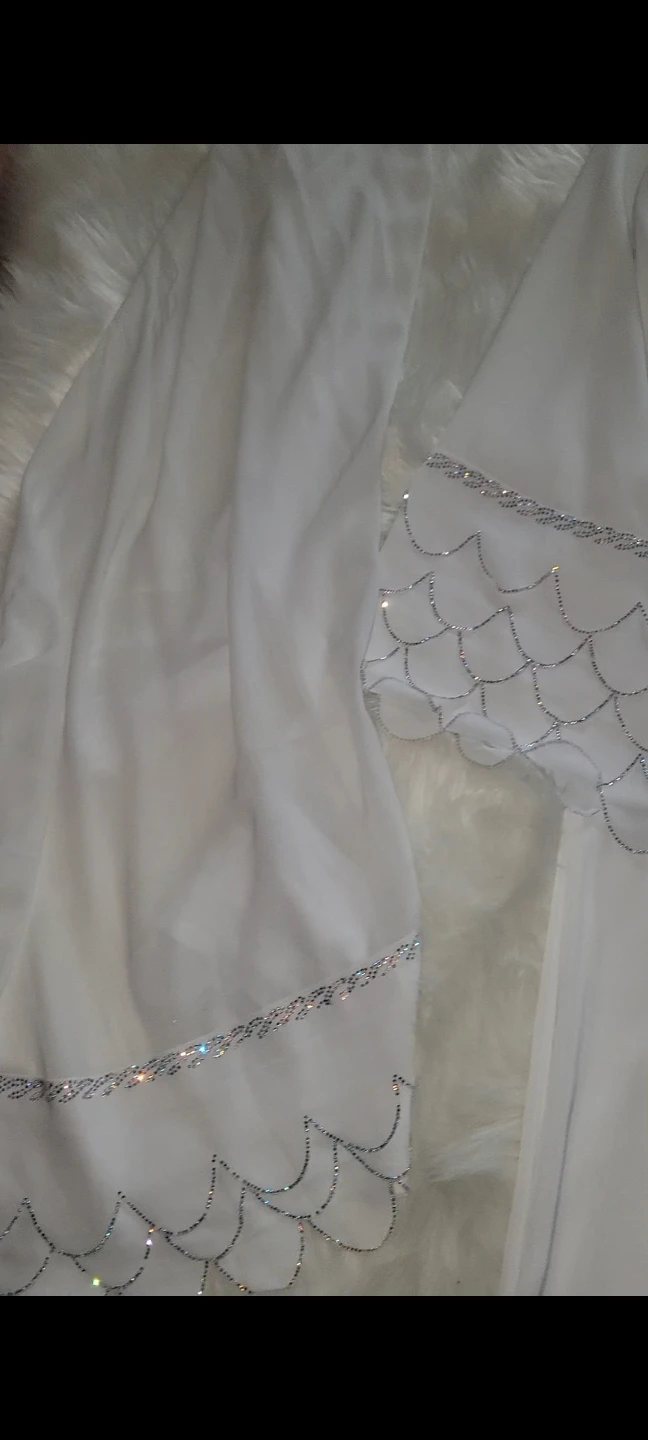 🤍XL White Kaftan with Saprkle sleeve maxi dress🤍 - photo 3