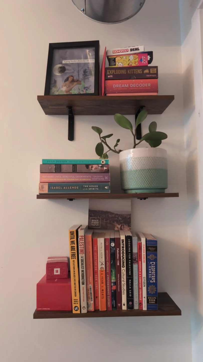 3 wooden flying shelves