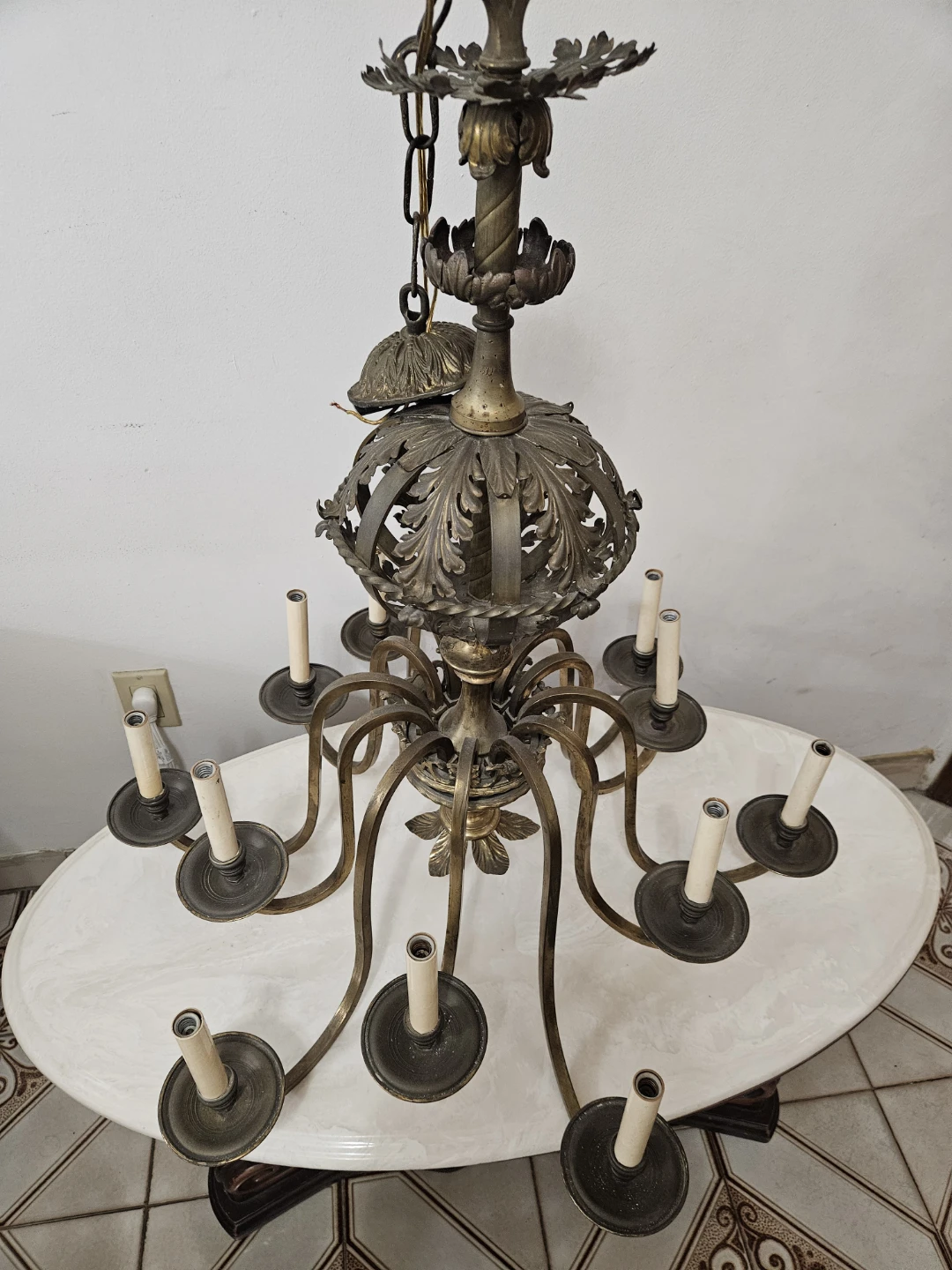 12 light solid brass chandelier - photo 2